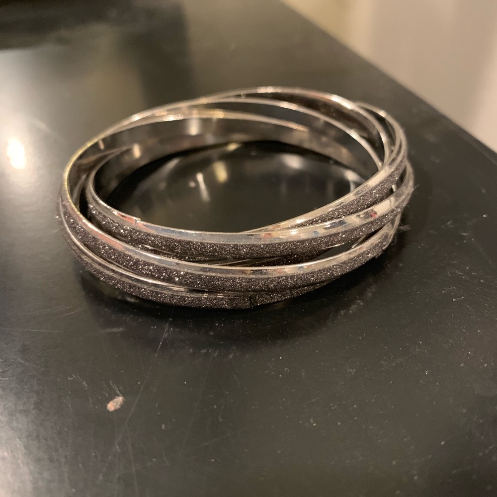 SILVER SPARKLE BRACELET SET